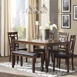 Ashley Dining Room Bennox Table 4 Side Chairs & Bench