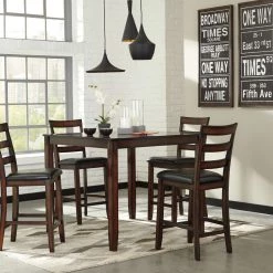 Ashley Coviar Pub Table & 4 Barstools