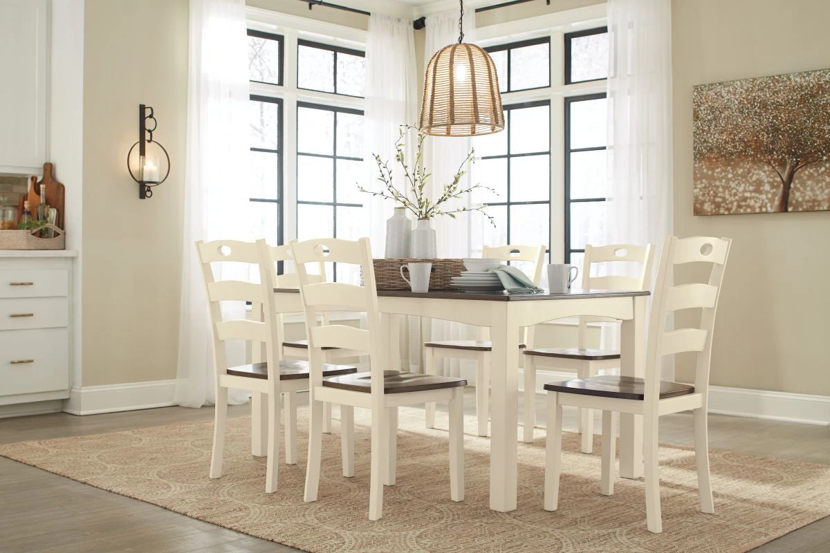 Ashley Dining Room Woodanville Table & 6 Side Chairs 1 Ashley Dining Room Woodanville Table & 6 Side Chairs