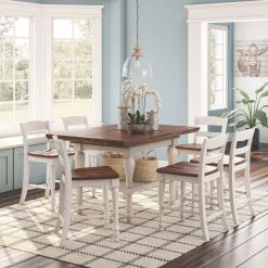 Ashley Marsilona Two Tone Pub Table & 4 Barstools