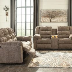 Ashley Living Room Workhorse Cocoa Sofa Loveseat & Chair