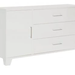 Home Elegance Keren White LED Dresser