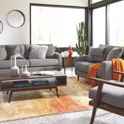 Ashley Living Room Zardoni-Charcoal Sofa Loveseat & 2 Accent Chair