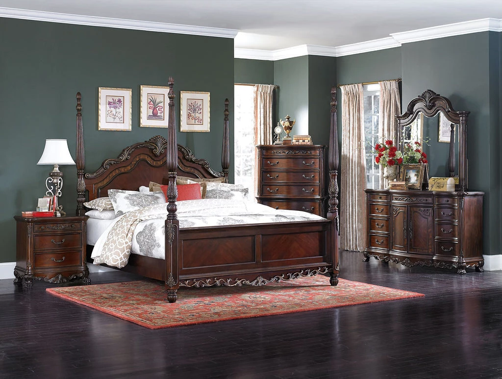 Home Elegance Deryn Park Queen Poster Bed - Park 1 Home Elegance Deryn Park Queen Poster Bed - Park