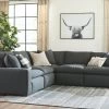 Ashley Living Room Savesto Charcoal 5-Piece Sectional