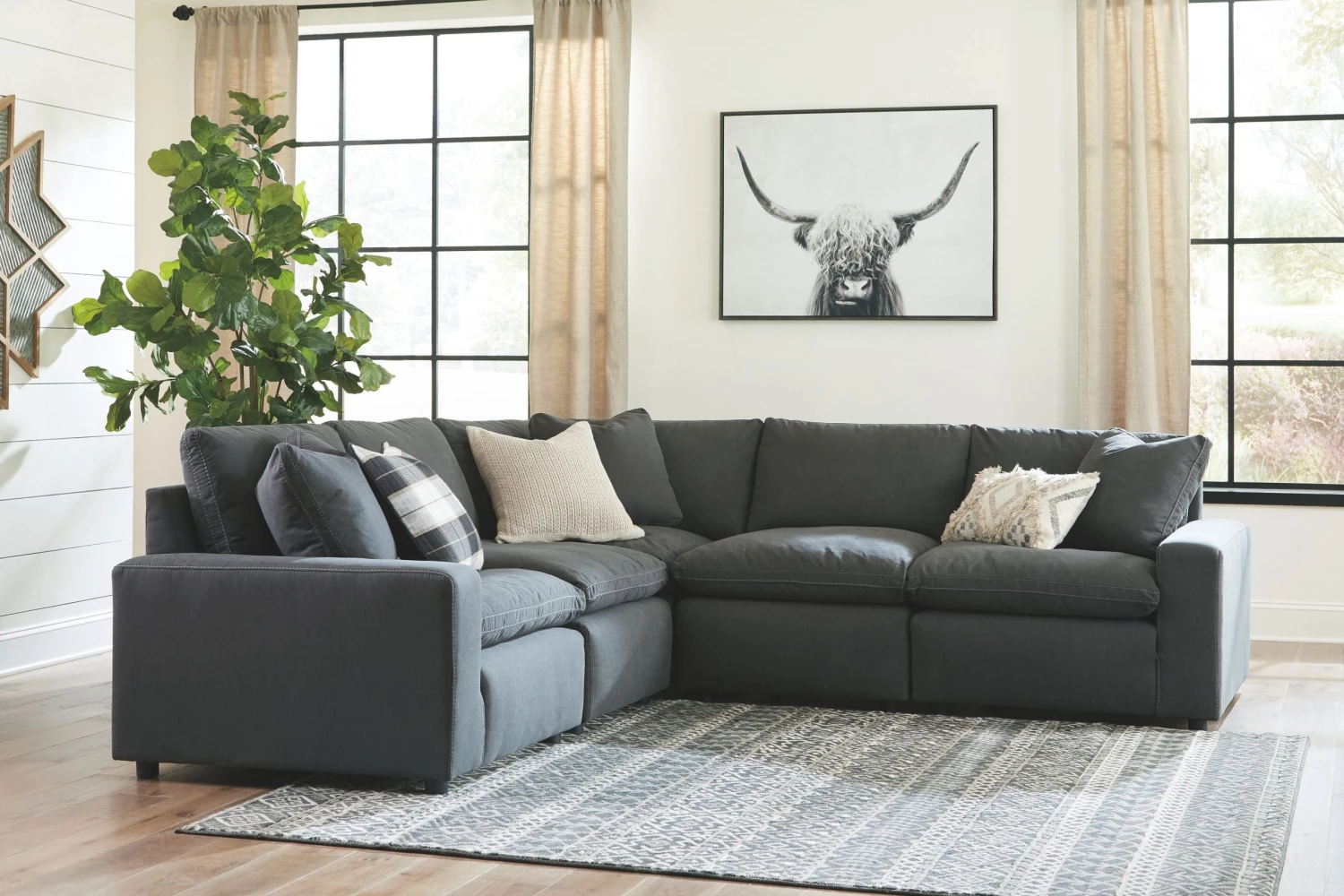 Ashley Living Room Savesto Charcoal 5-Piece Sectional 1 Ashley Living Room Savesto Charcoal 5-Piece Sectional