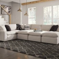 Ashley Sectionals Savesto 5-Piece Sectional - Ivory
