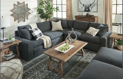 Ashley 5-Piece Sectional - Charcol Sectionals 1 Ashley 5-Piece Sectional - Charcol Sectionals