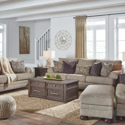 Ashley Kananwood Oatmeal Sofa Loveseat Chair And Ottoman Living Room