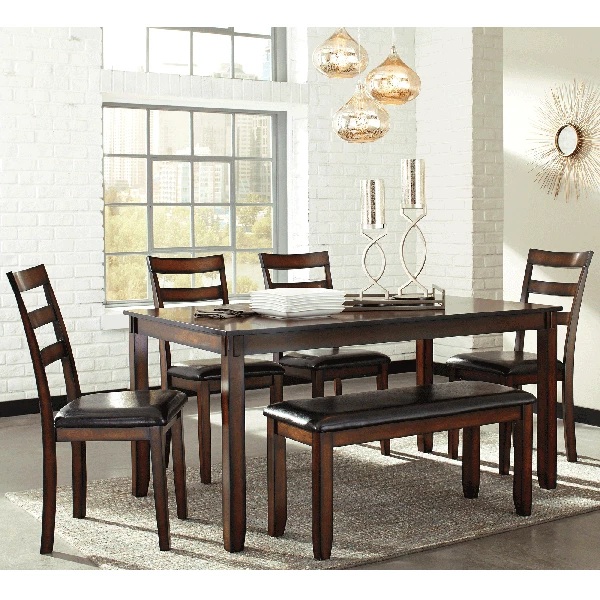 Ashley Coviar Table 4 Side Chairs & Bench 1 Ashley Coviar Table 4 Side Chairs & Bench