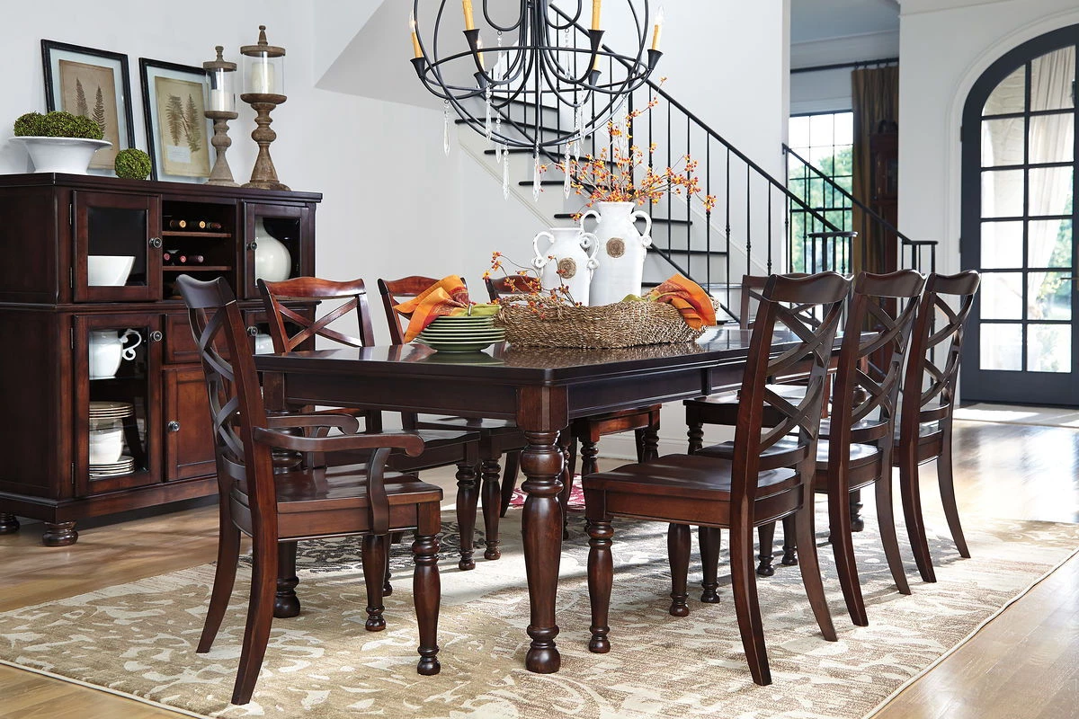 Ashley Dining Room Porter Rectangular Extension Table&2 Arm Chair&6 Chairs 1 Ashley Dining Room Porter Rectangular Extension Table&2 Arm Chair&6 Chairs