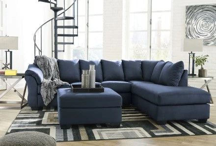 Ashley Darcy 2-Piece Sectional - Blue Sectionals 1 Ashley Darcy 2-Piece Sectional - Blue Sectionals