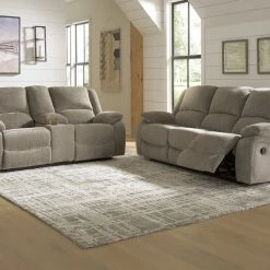 Ashley Draycoll Pewter Recl. Sofa & Recl. Loveseat Living Room