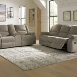 Ashley Draycoll Pewter Recl. Sofa Recl. Loveseat & Rocker Recliner