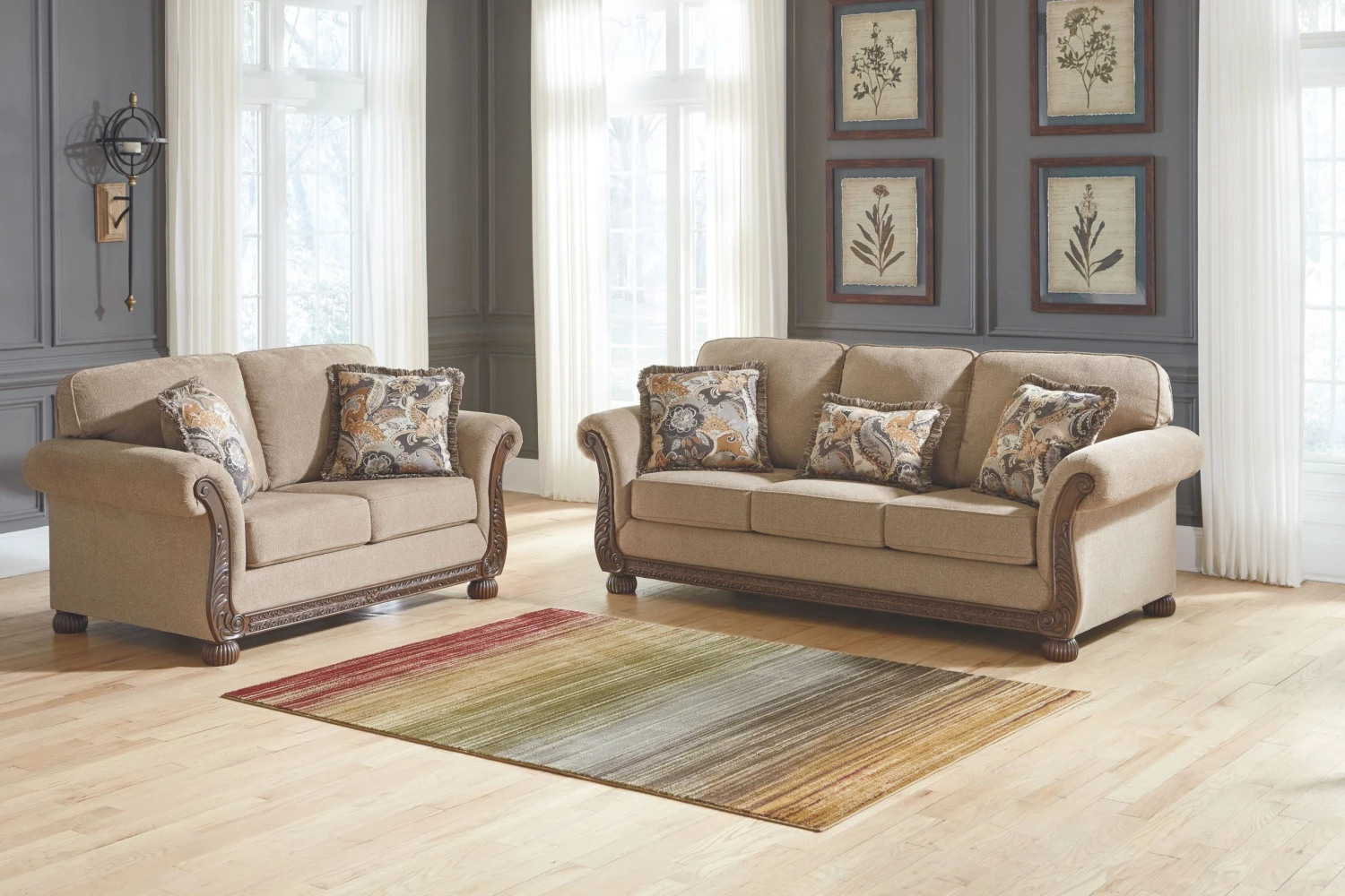 Ashley Living Room Westerwood Mocha Sofa & Loveseat 1 Ashley Living Room Westerwood Mocha Sofa & Loveseat