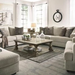 Ashley Soletren Stone Sofa & Loveseat Living Room