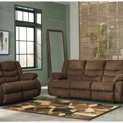 Ashley Tulen Chocolate Sofa & Loveseat Living Room