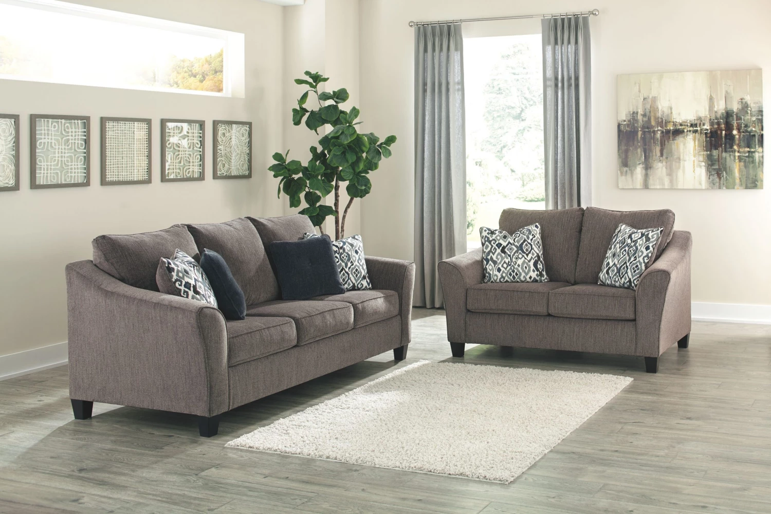 Ashley Living Room Nemoli Slate Sofa & Loveseat 1 Ashley Living Room Nemoli Slate Sofa & Loveseat
