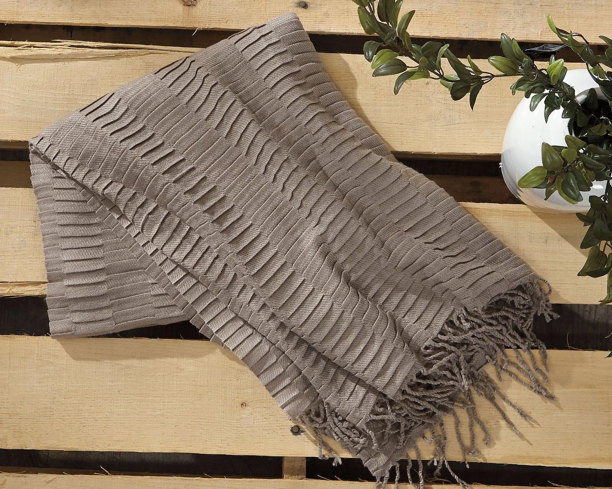 Ashley Mendez Taupe Throw Accents 1 Ashley Mendez Taupe Throw Accents