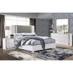 Global Aspen White King Bed With LED Headboard