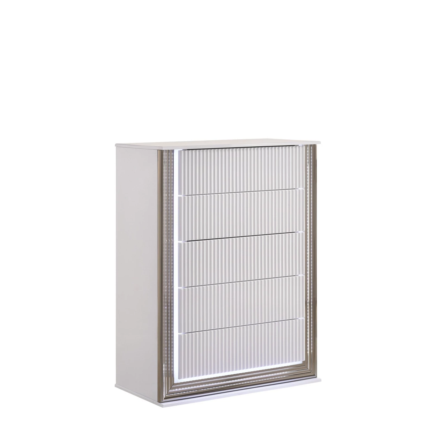 Global Aspen White Chest With LED Chests / Drawers 1 Global Aspen White Chest With LED Chests / Drawers