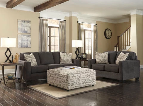 Ashley Alenya Charcoal Sofa & Loveseat Living Room 1 Ashley Alenya Charcoal Sofa & Loveseat Living Room