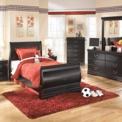 Ashley Huey Vineyard Twin Sleigh Bed - Vineyard