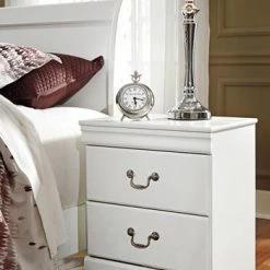 Ashley Bedroom Anarasia White Two Drawer Night Stand