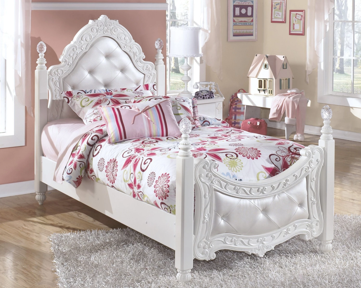 Ashley Exquisite Twin Poster Bed Beds 1 Ashley Exquisite Twin Poster Bed Beds