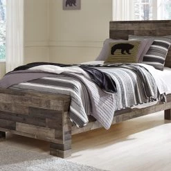 Ashley Beds Derekson Twin Panel Bed - Multi - Gray