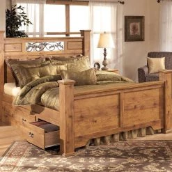 Ashley Bittersweet King Poster Bed