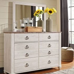 Ashley Willowton Whitewash Bedroom Mirror