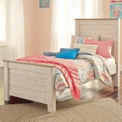 Ashley Willowton Twin Panel Bed - Whitewash