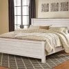 Ashley Beds Willowton King Panel Bed - Whitewash