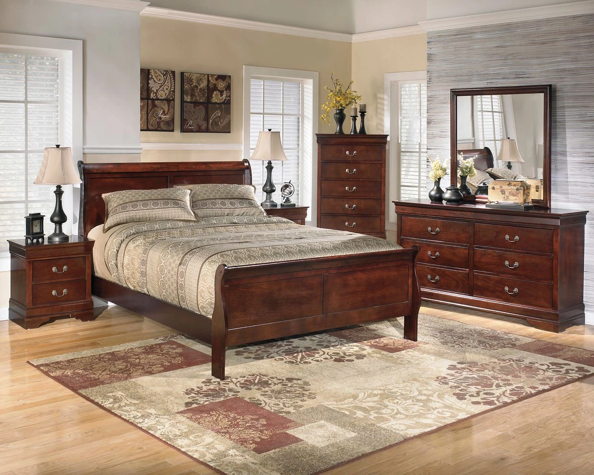 Ashley Alisdair Dark Brown Two Drawer Nightstand Bedroom 1 Ashley Alisdair Dark Brown Two Drawer Nightstand Bedroom