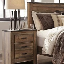 Ashley Trinell Brown Two Drawer Night Stand Bedroom