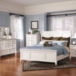 Ashley Prentice White Three Drawer Night Stand Bedroom