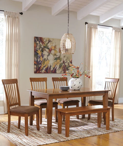 Ashley Dining Room Berringer Table & 4 Side Chairs & Bench 1 Ashley Dining Room Berringer Table & 4 Side Chairs & Bench