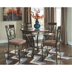 Ashley Dining Room Glambrey Counter Table & 4 Bar Chairs