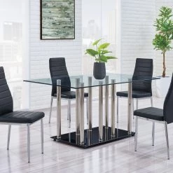 Global Dining Room D368 Dom Only Dining Table And 4 Side Chairs