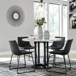 Ashley Dining Room Centiar Table & 4 Side Chairs Black