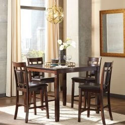Ashley Bennox Brown Counter Table Set