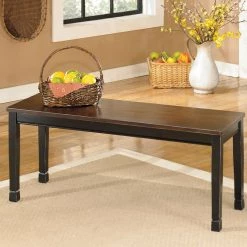 Ashley Owingsville Black/Brown Large Dining Room Bench Benches