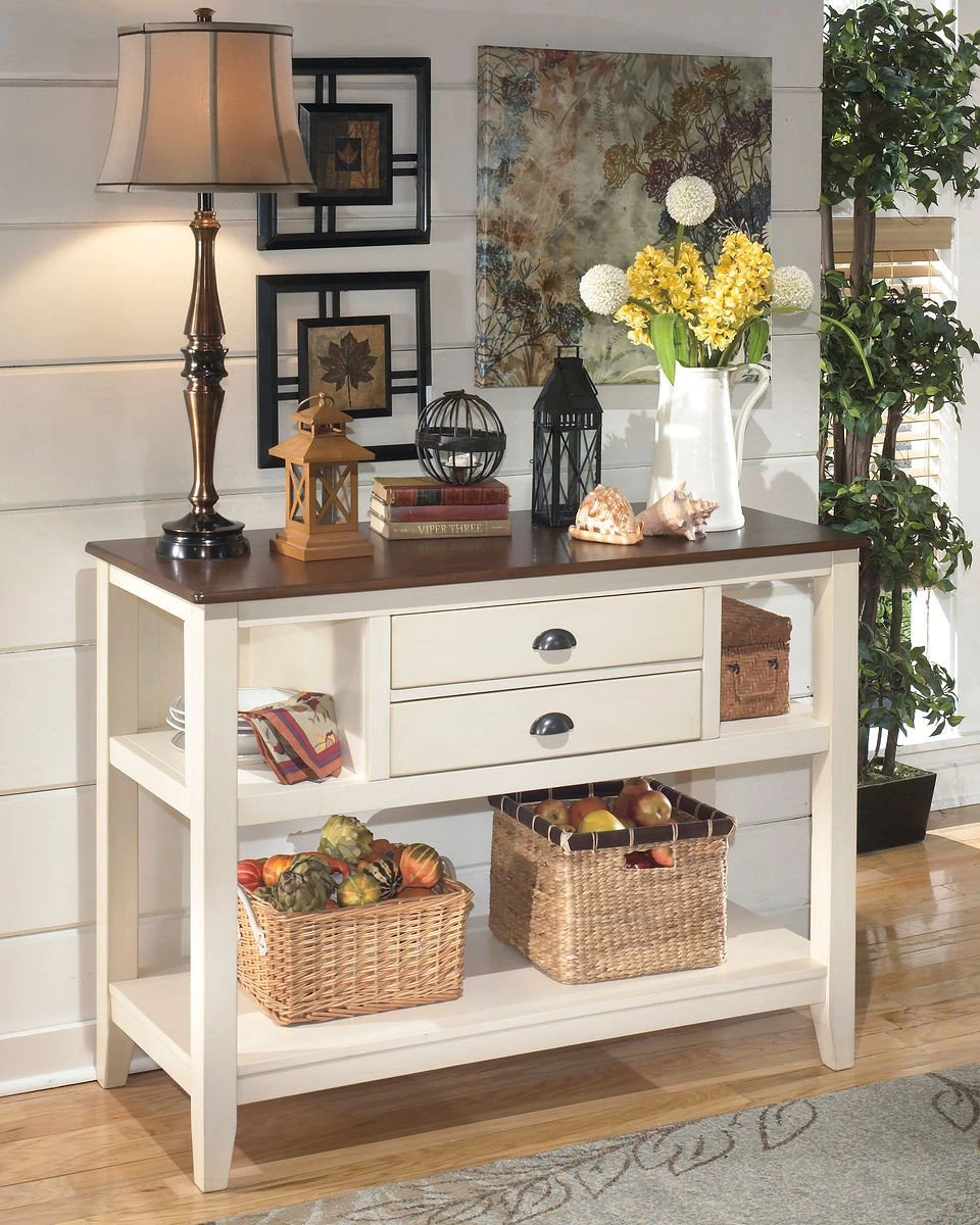 Ashley Whitesburg Brown/Cottage White Dining Room Server 1 Ashley Whitesburg Brown/Cottage White Dining Room Server