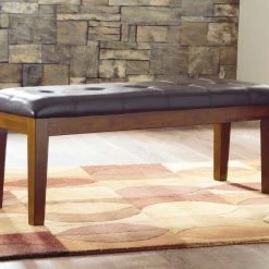 Ashley Ralene Medium Brown Large Upholstered Dining Room Bench
