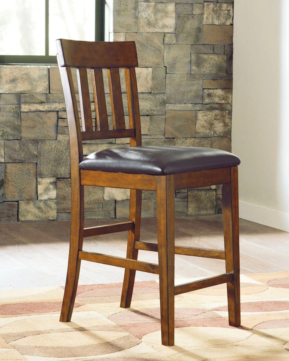 Ashley Ralene Medium Brown Upholstered Barstool 1 Ashley Ralene Medium Brown Upholstered Barstool