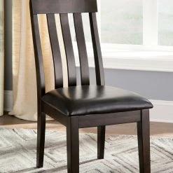 Ashley Haddigan Dark Brown Dining Upholstered Side Chair Dining Room