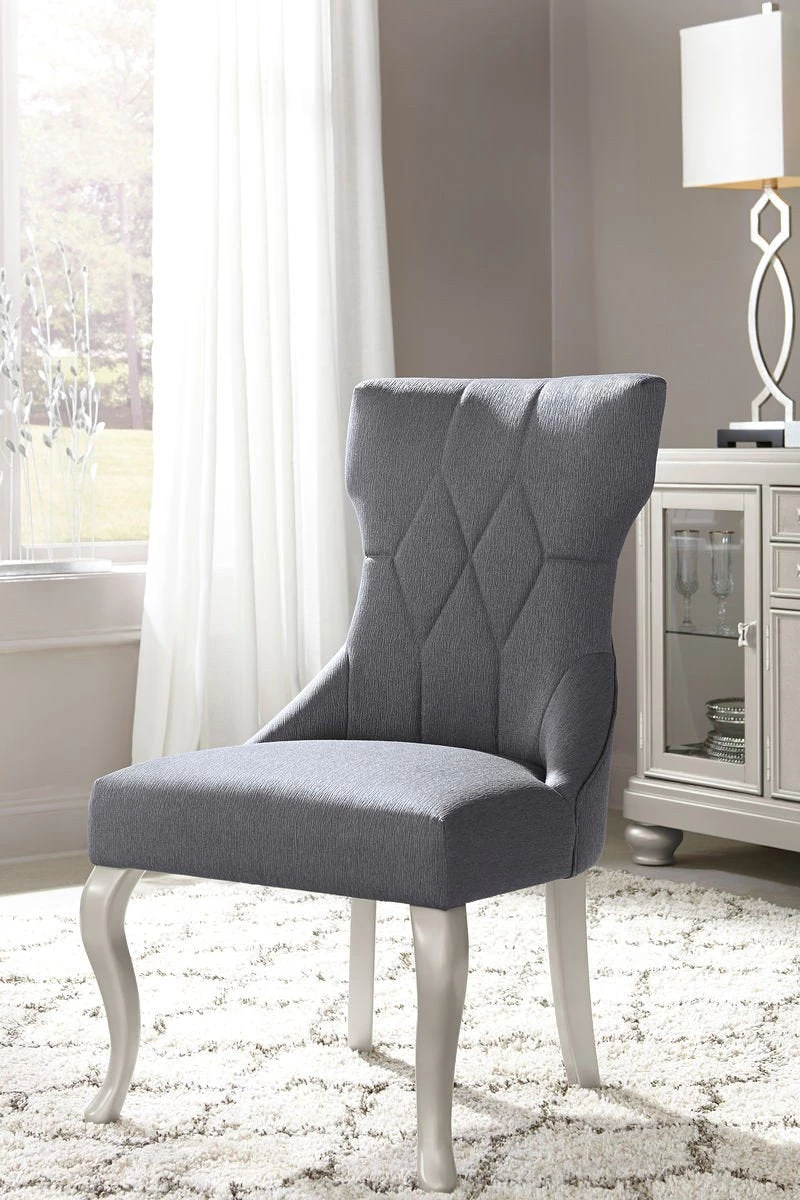 Ashley Coralayne Silver Finish Dining Upholstered Side Chair 1 Ashley Coralayne Silver Finish Dining Upholstered Side Chair