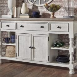 Ashley Cabinets & Storage Havalance White Server
