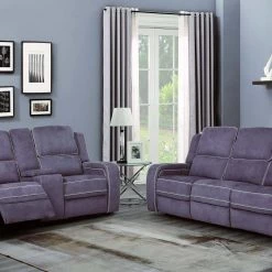 Global Catrall Gray Power Reclining Sofa Living Room